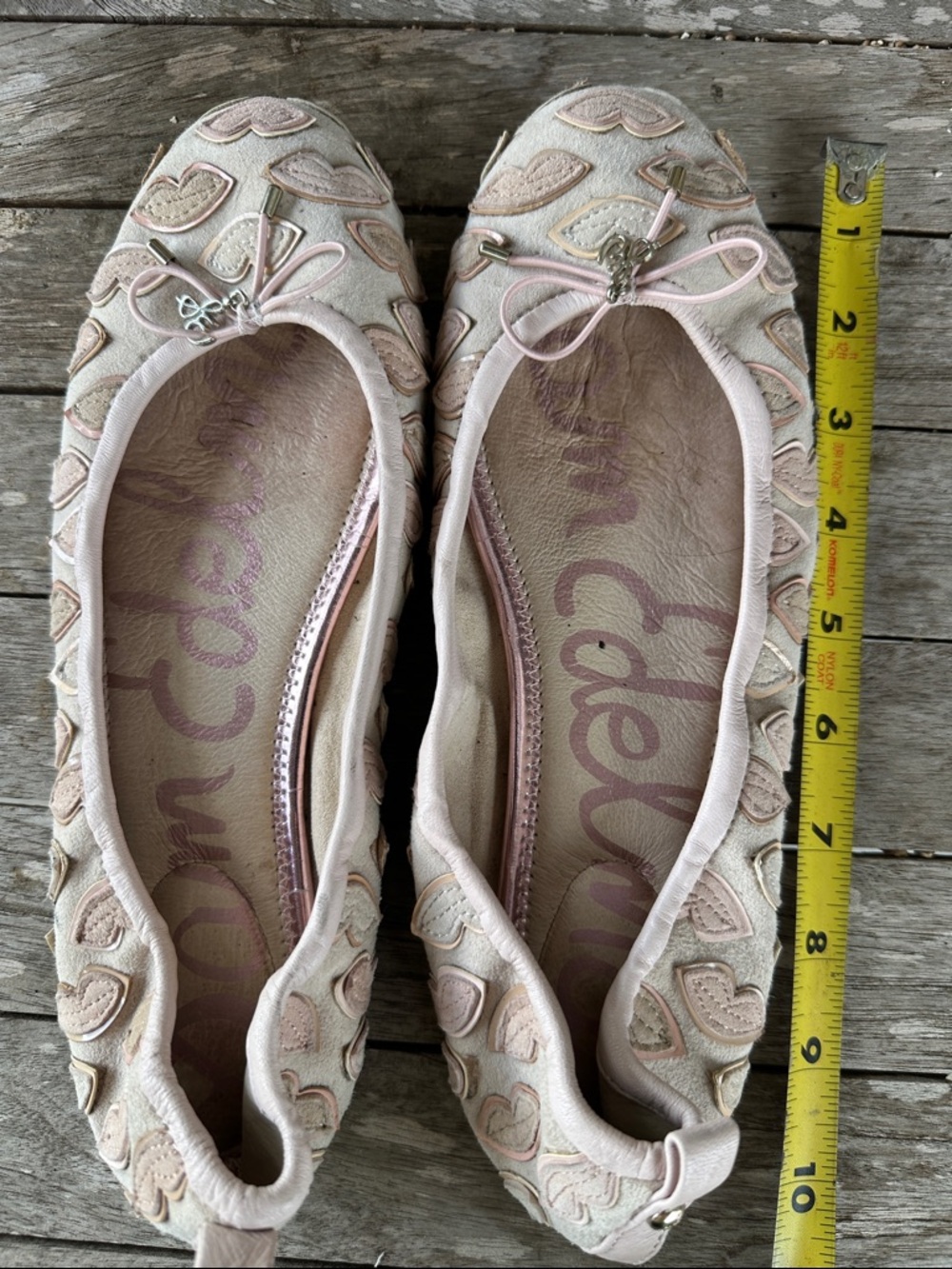 Sam Edelman Blush Pink Lips Applique Ballet Flats 8 1/2